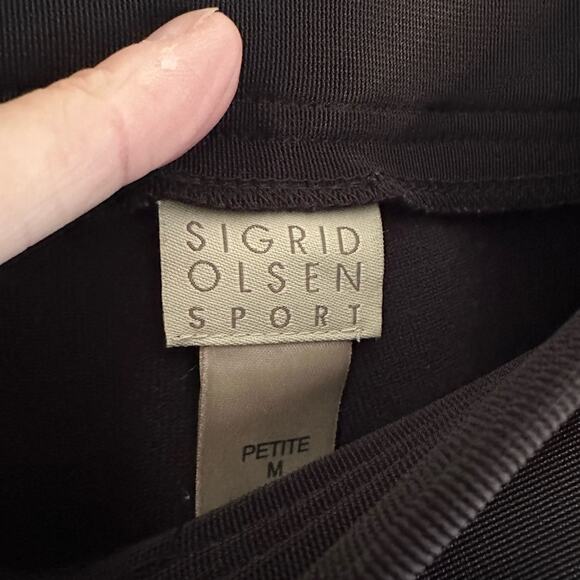 Sigrid Olsen Sport Black Side Zip Pullon Pants Stretchy - Picture 4 of 6